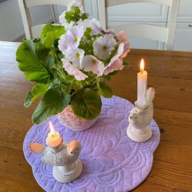 Tischset lila rund