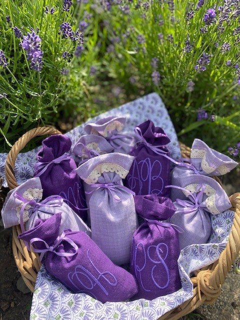 Lavendelsäckchen mit Monogramm Lavendel
