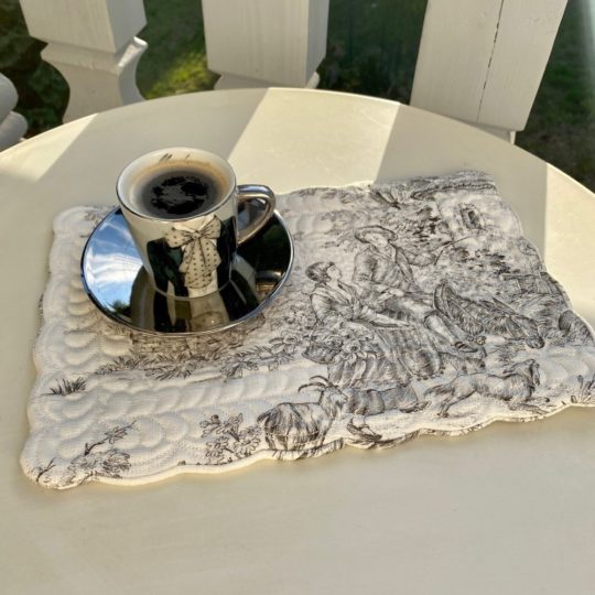 Tischset Platzset Toile de Jouy schwarz weiß