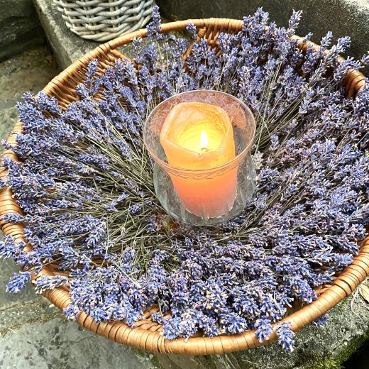 Lavendel Tischdeko: lavendel tischdeko windlicht lavendelblueten