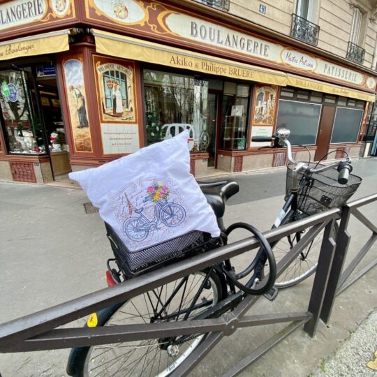 Leinen kissenbezug Paris chic Stickerei französischer Landhausstil